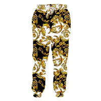 luxury fashion men golden chain pants 3d printed jogger pants homme royal baroque style plus size casual sports jogging clothing