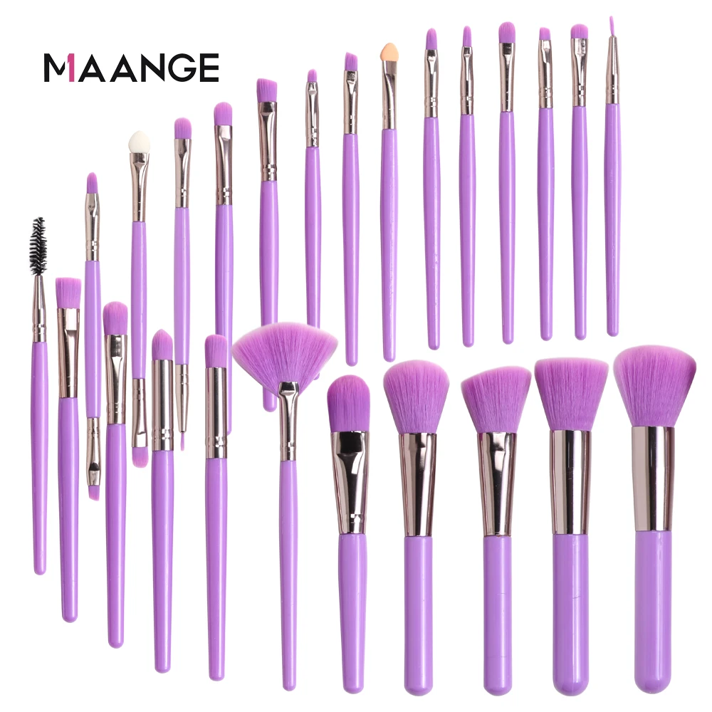 

MAANGE Pro 6/10/15/20/25pcs Neon Makeup Brushes Set Powder Foundation Blush Eyeshadow Colourful Cosmetic Make Up Beauty Brush
