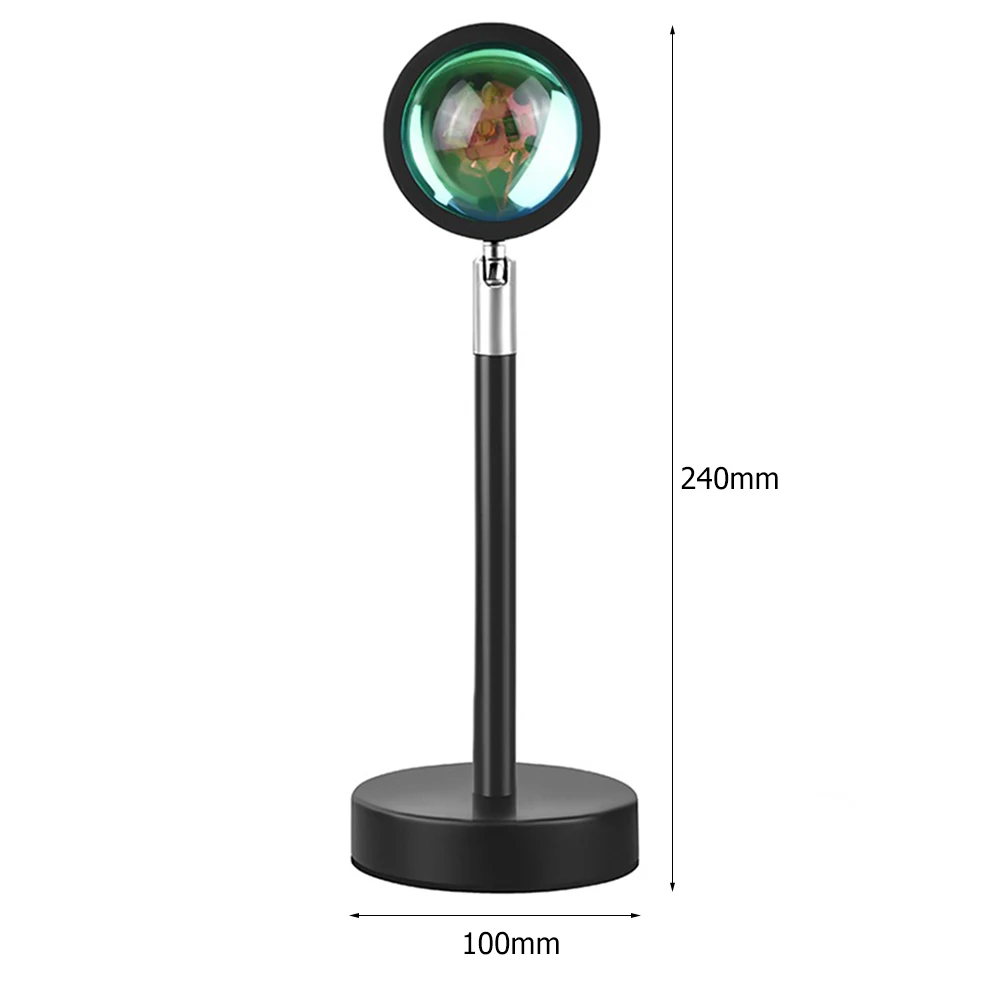

2021 New Night Light Decoration USB Socket Table Moon Room Colorful Wall Projection Atmosphere Lamps Rainbow Sunset