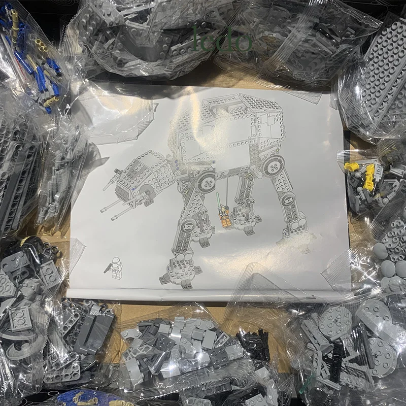 Ideas space war 10178 05050 RC Motorised Walking AT-AT 1137pcs mechanical Bricks Building Block Destroyer pop it Kids toys Gift | Игрушки и