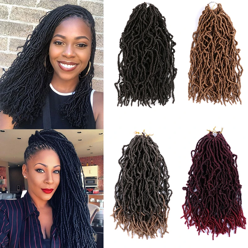 Bobbi Boss Nu Locs вязаные крючком волосы богиня Faux Curly коса Омбре вязание мягкий