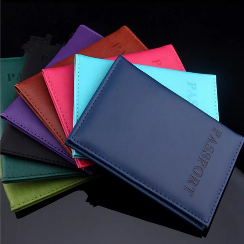 

Discoloration Leather ID Credit Card Holder Book Business Men Passport Protective Cover Multifunctional Ticket Storage Bag