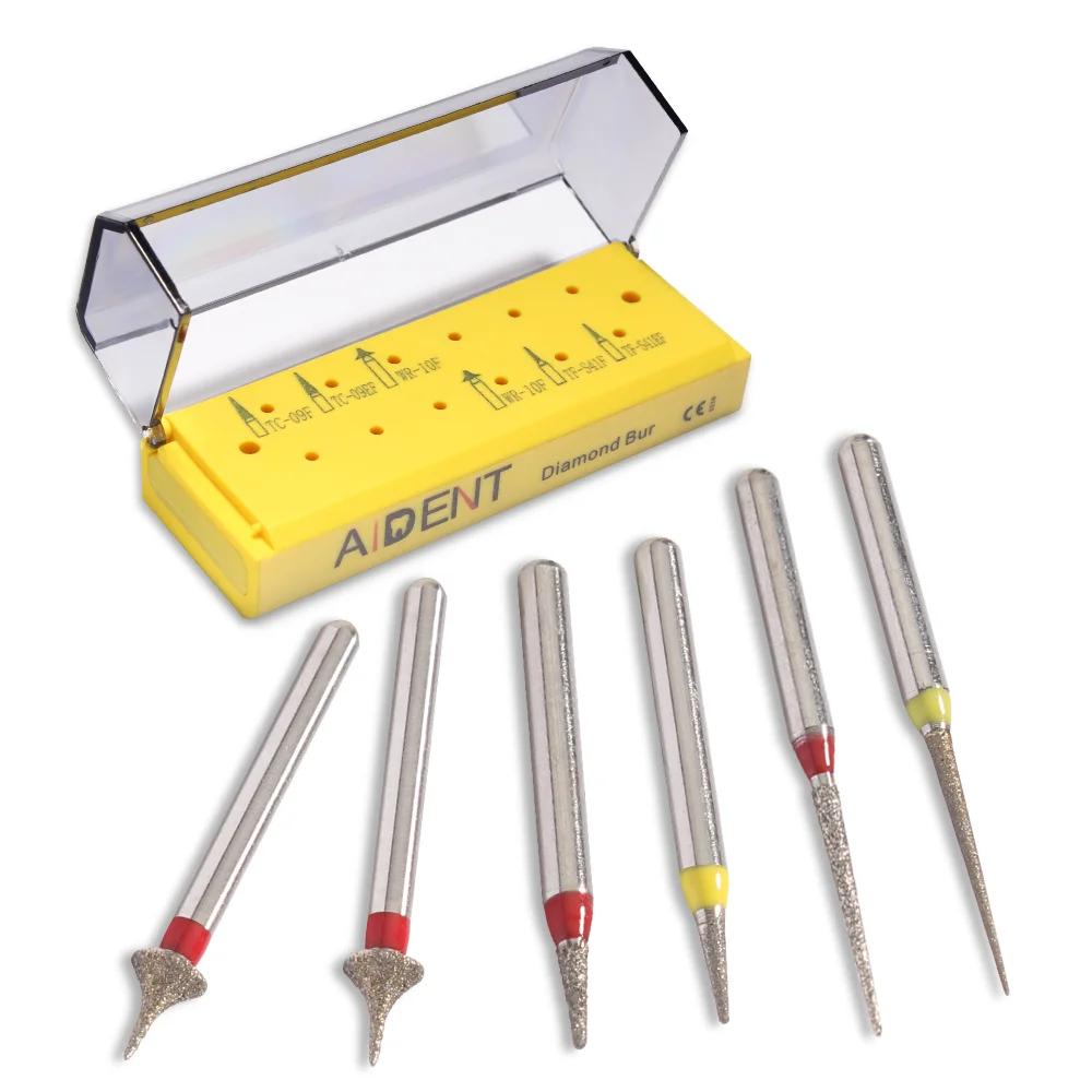 

Dental teeth burs diamond bur interproximal enamel reduction drill kit for dental lab high speed handpiece 6pcs/pack AI-FGS01