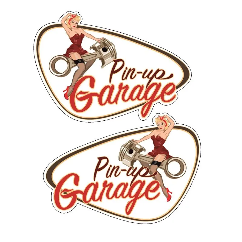 Набор Li + re Pin up старые школьные наклейки для гаража Bobber Cafe Racer Retro #8|Наклейки на