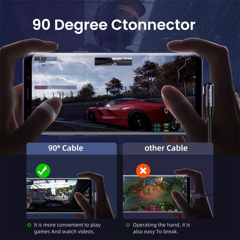 Кабель зарядный сетевой с разъемами USB Type-C и 100/60 Вт |