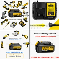 dewalt tools 18v 9 0ah max xr battery power tool replacement for dewalt dcb184 dcb181 dcb182 dcb200 20v 6a 18volt 20 v battery