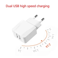 5v 2 1a smart travel dual usb charger adapter wall portable eu plug mobile phone charger for iphone samsung xiaomi tablet