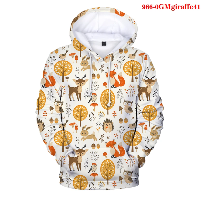 

Animal Giraffe 3D Hoodies Kawaii Hoodies for Women Top Clothes Hoody Female Women's Hoodies Casual Long Sleeve Oversized Hoodie
