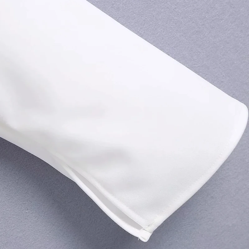 

Summer Women Knot Decoration White Short Shirt Female Nine Quarter Sleeve Blouse Casual Lady Loose Tops Blusas S9108