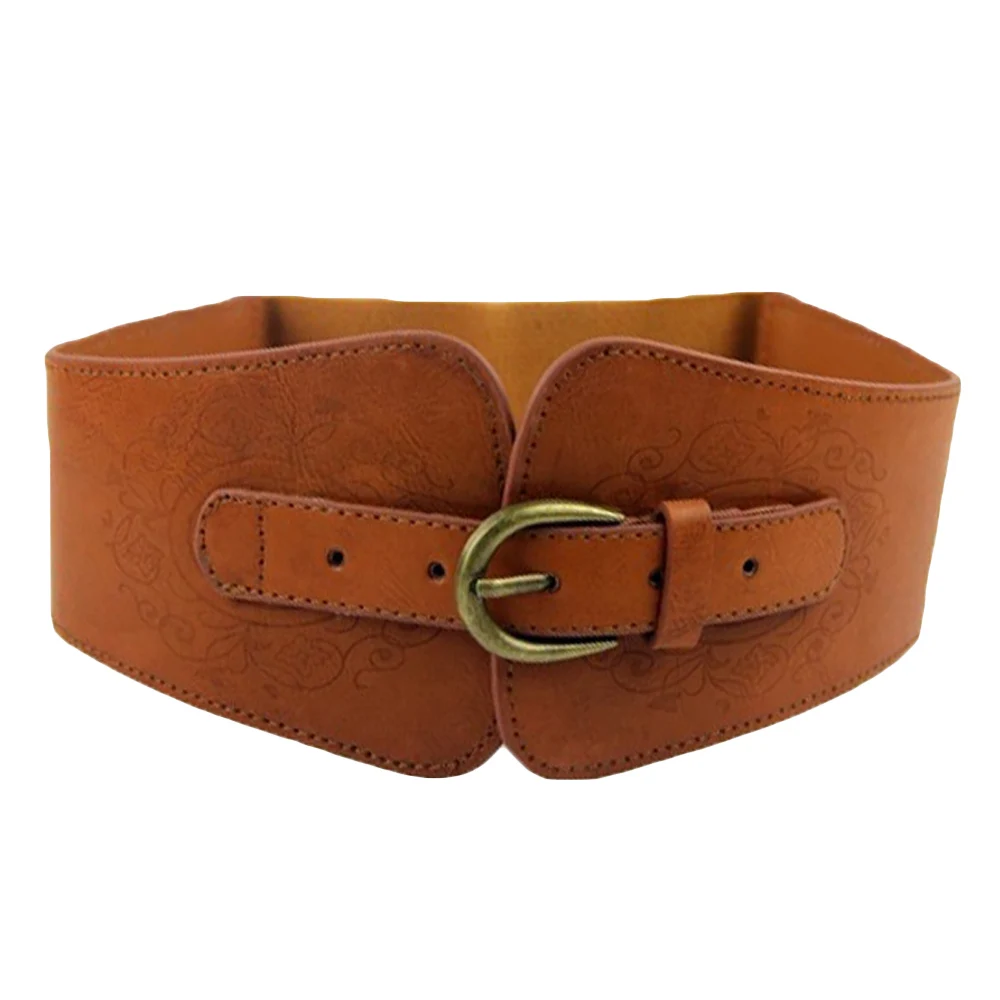 Женский винтажный корсетный пояс с широкой эластичной растяжкой и золотой металлической пряжкой с тотемным принтом NEW BLTLL0019.