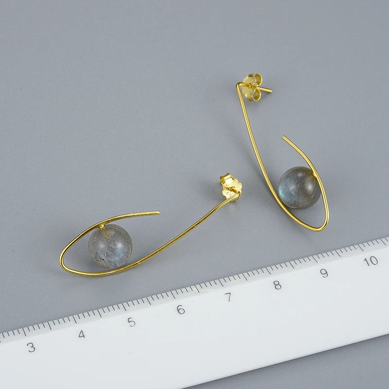 Lotus Fun Настоящее серебро 925 проба Натуральный камень Креативный дизайнер