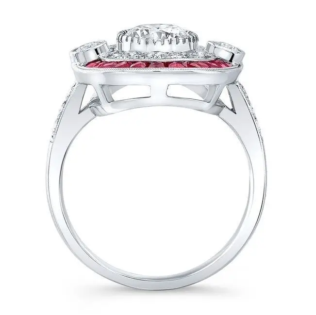 Дворцовое Королевское семейное старинное кольцо на палец CZ Стерлинговое