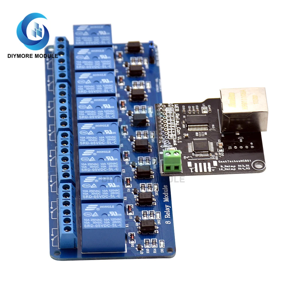 Модуль управления Ethernet сетевой веб-сервер LAN WAN порт RJ45 + 8-канальное реле плата ler |