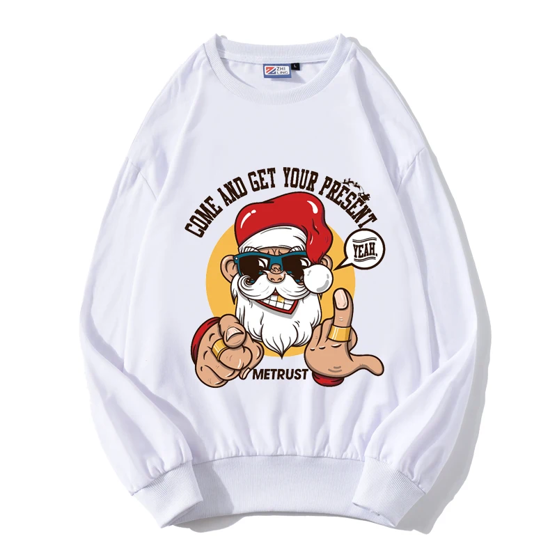 Женская футболка большого размера Рождественская серия с длинным рукавом