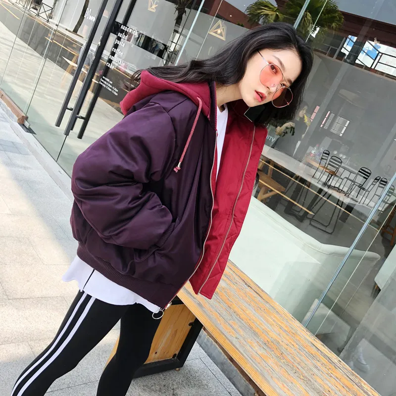 Harajuku зимняя куртка женская пуховая хлопчатобумажная с мягкой набивкой парка
