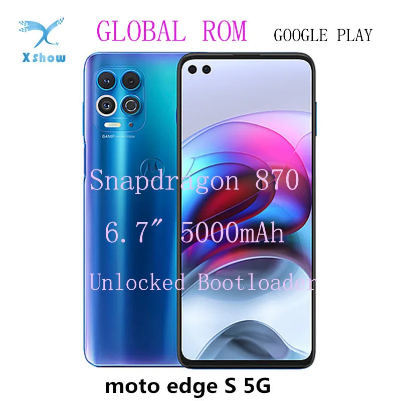 Motorola Moto край S 5G Всемирная прошивка смартфон 6 7 &quotSnapdragon 870 5000mAh аккумулятор