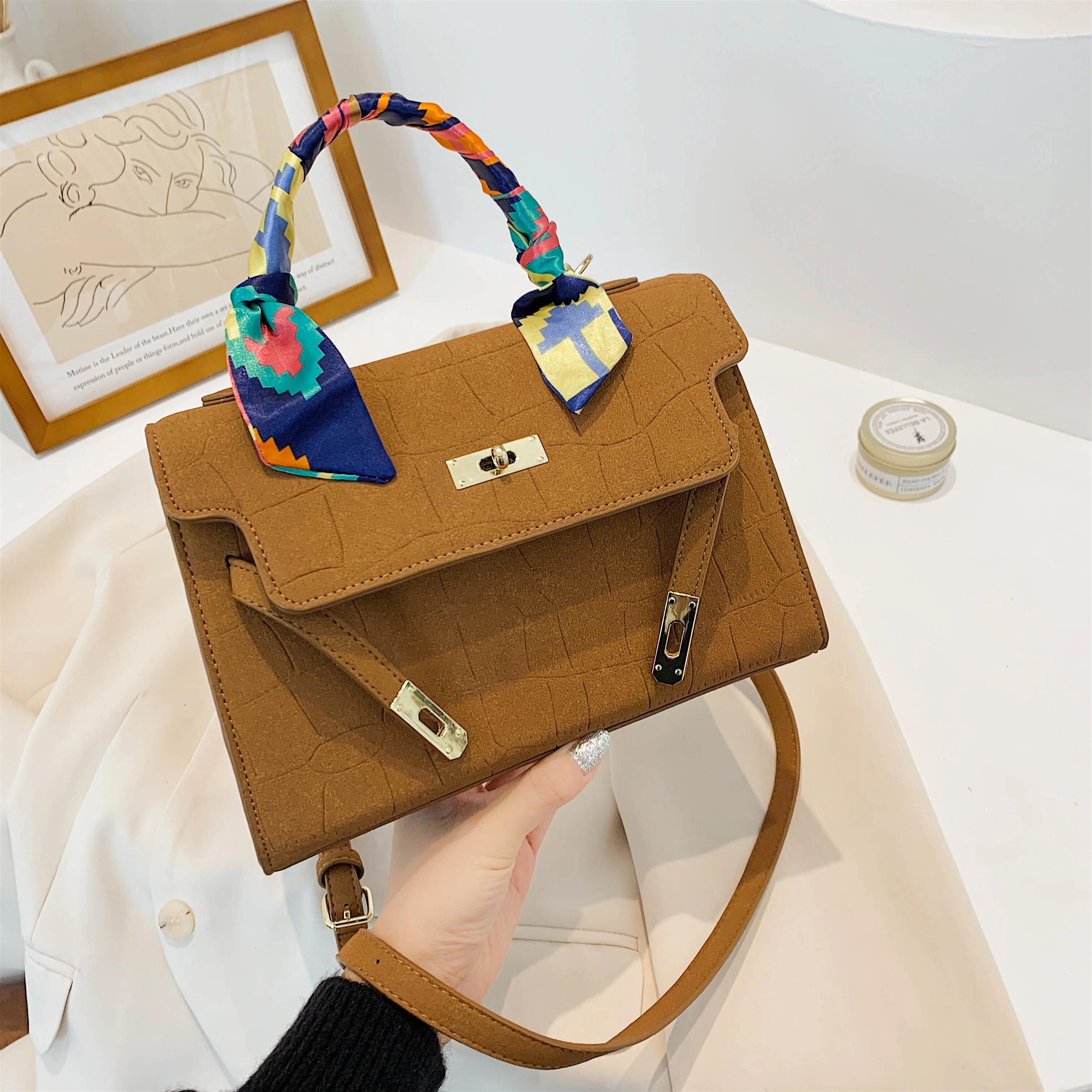 

Women Bag Fashion Casual Women's Handbags Leopard Slik Strap Luxury Designer Shoulder Bags New Bags bolsos mujer withe