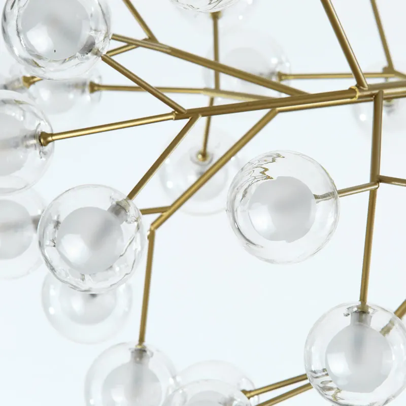 Скандинавские современные светодиодные стеклянные подвесные светильники для