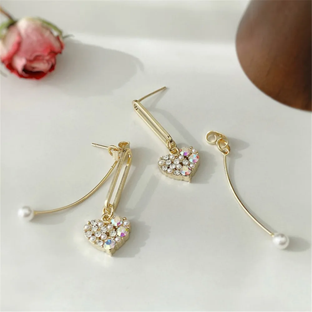 

2020 Trend Heart-shaped Compact Cute Earrings Pendants For Women New 925 Sterling Silver Cool Style Jewelry Party Christmas Gift
