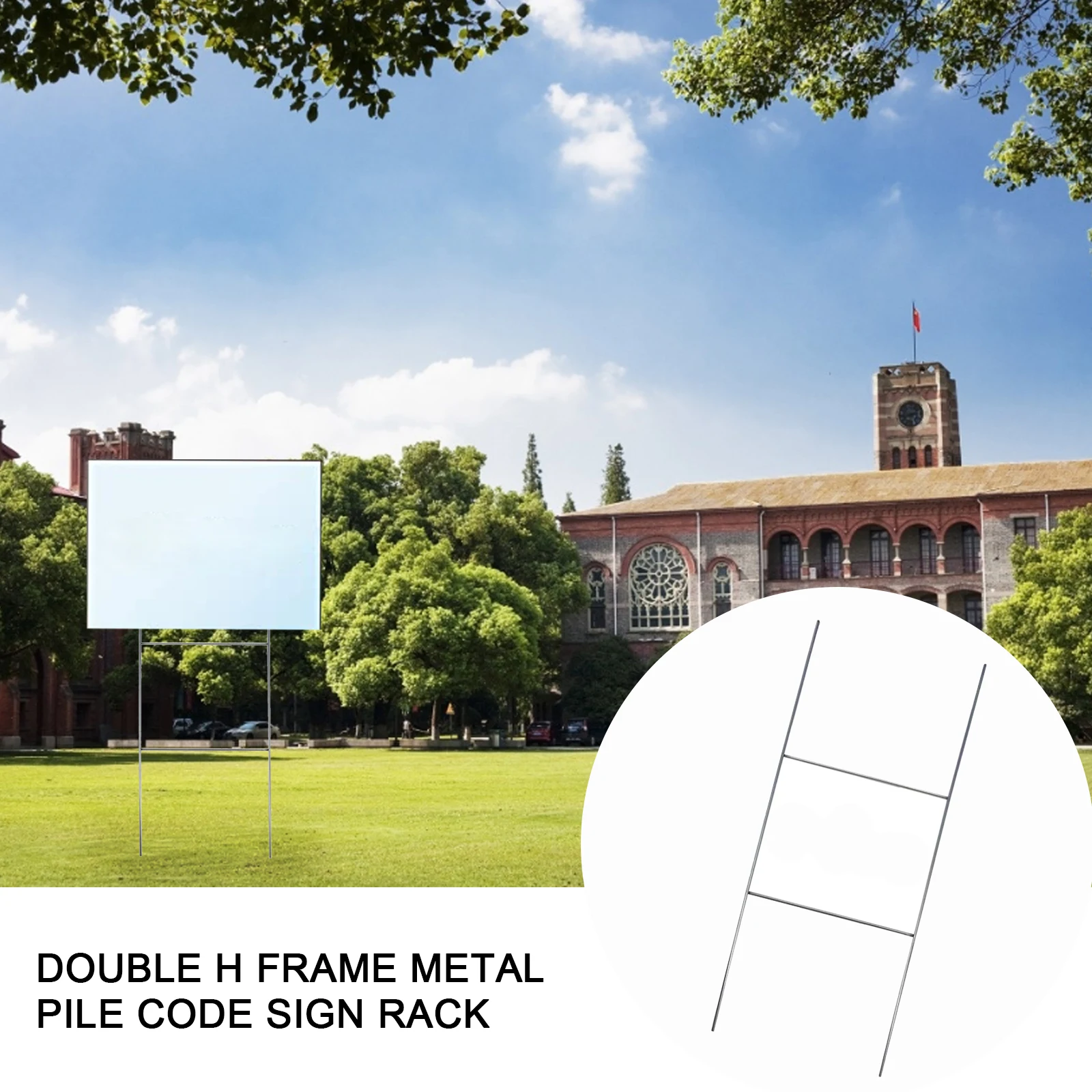 

Sturdy Double H Frame Metal Stakes Yard Signs Holder Yard Sign Holder Fit 4mm Or 5mm Corrugated Signs Panel