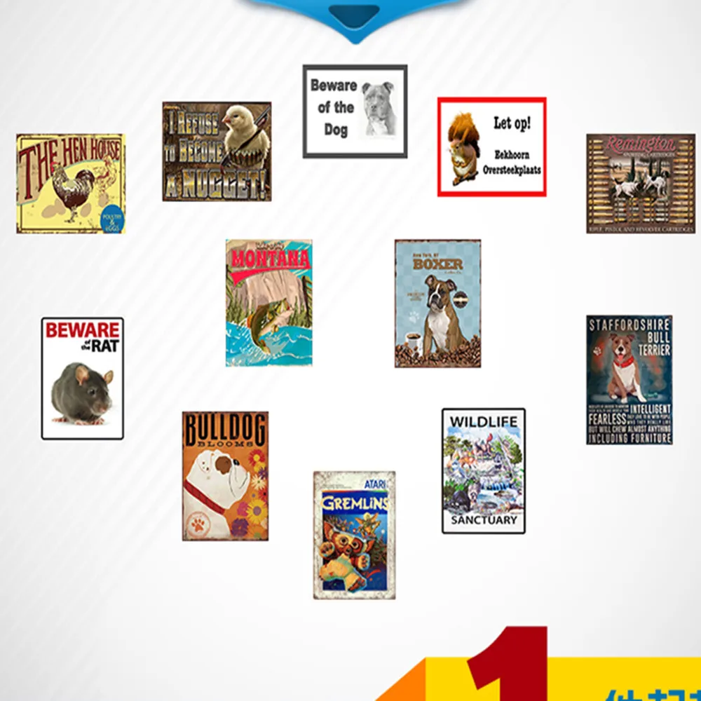 Животное \ птицы предупреждение жестяная вывеска Куба винтажный металлический