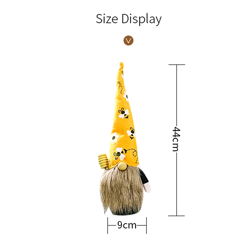 

Bumble Bee Doll Gnomes Yellow Black Spring Decorations Honey Bee Plush Home Decor Bee Festival Ornaments Hanging Gift