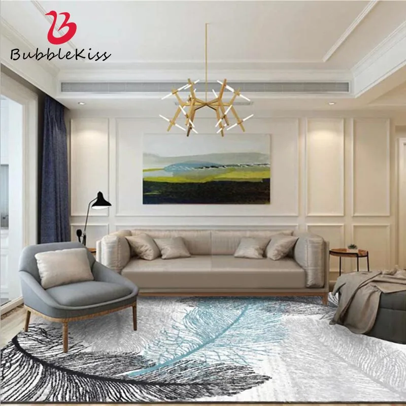 Напольные коврики в скандинавском стиле с узором виде перьев домашний декор для