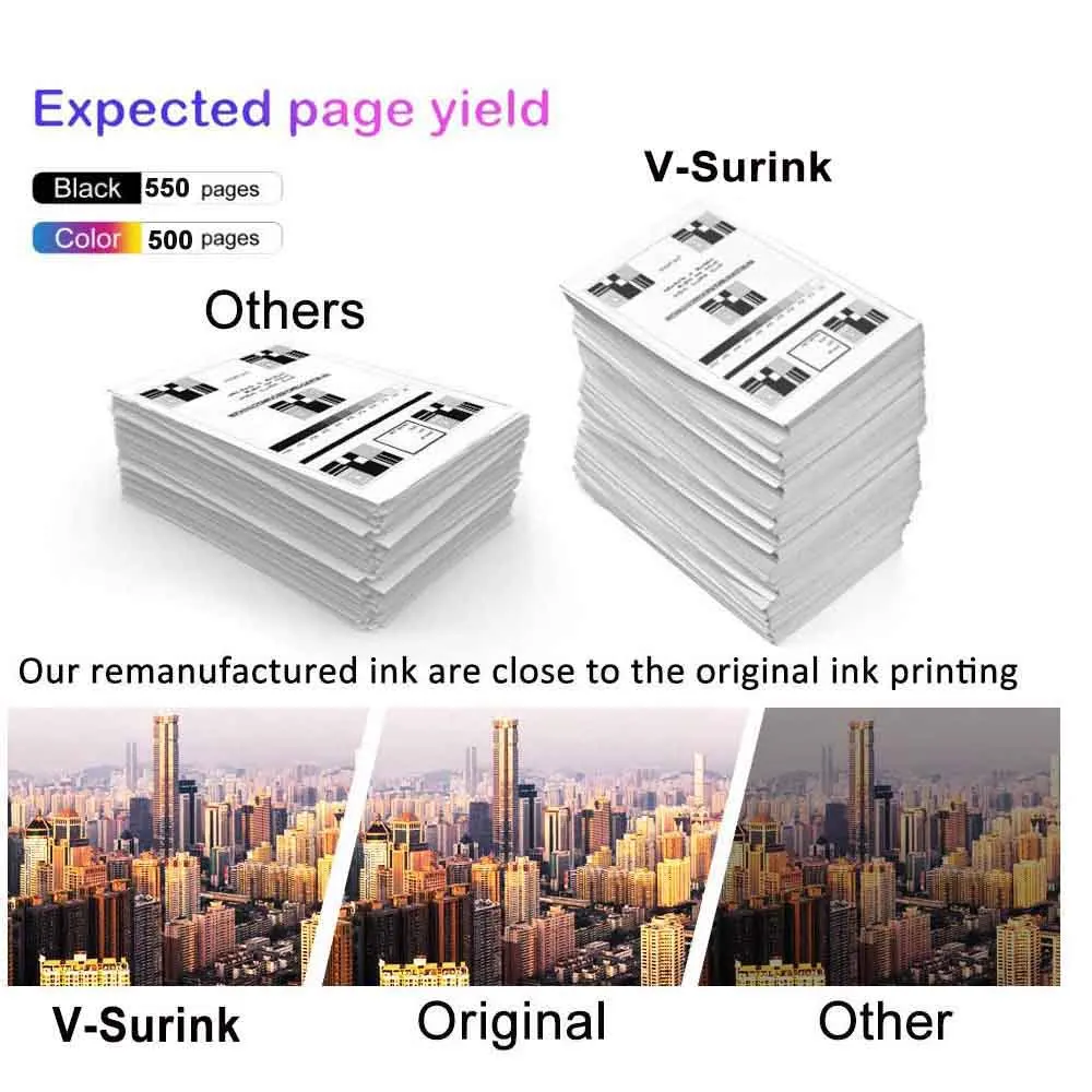 V-Surink 21 22XL картридж для hp 22 с чернилами Deskjet 3915 3920 D1320 F2100 F2280 F4180 |