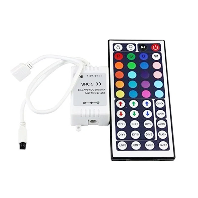 Цветная (RGB) светодиодный Управление 24 клавиши 44 клавишный пульт Box ИК