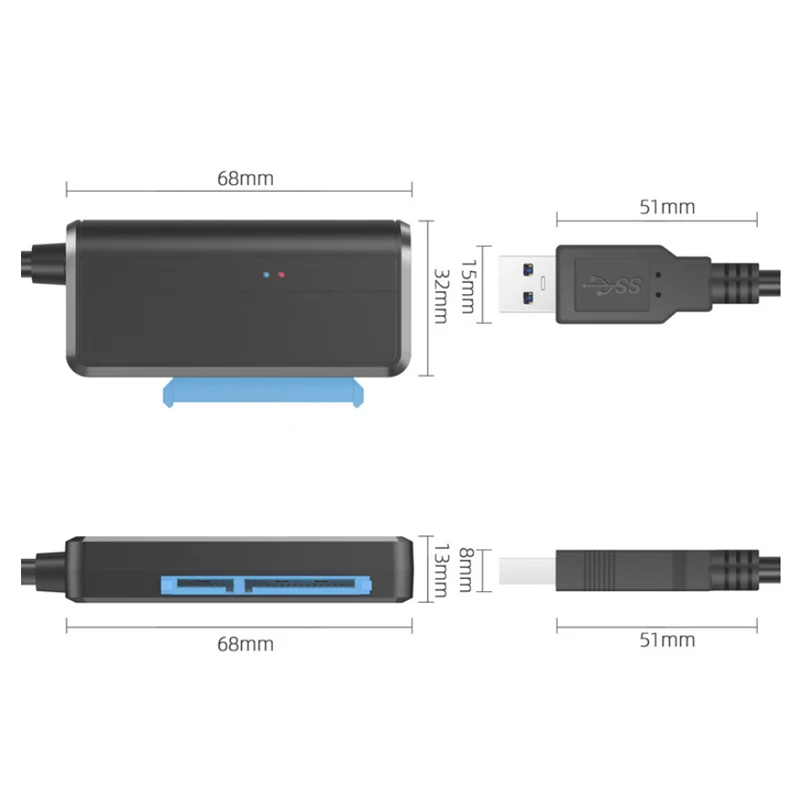 Адаптер USB 3 0 SATA адаптер Sata к для 2 5 дюйма жесткого диска HDD SSD конвертер III кабель до