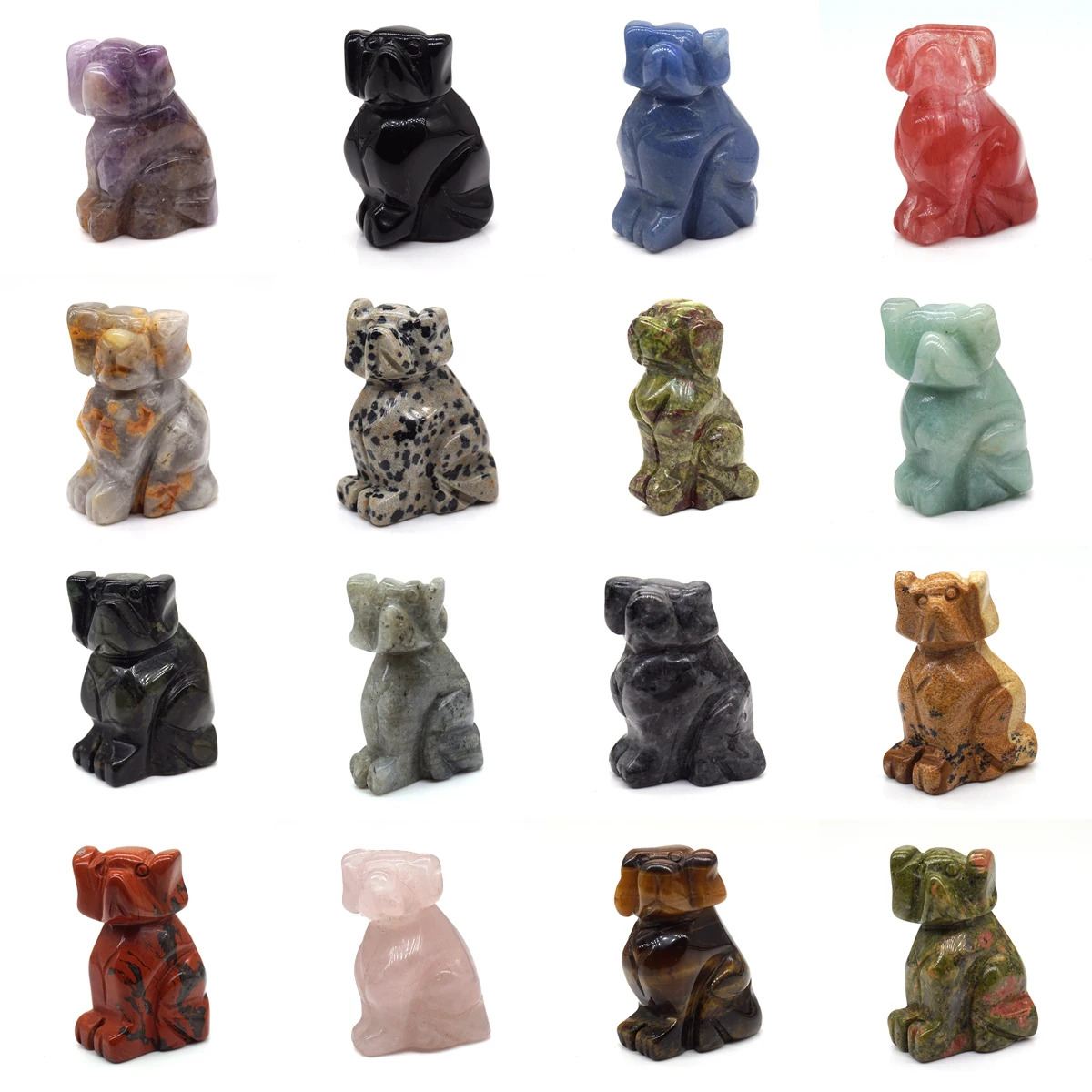 1 5 &quotСобачка Статуя природным драгоценным камнем вырезка Исцеление с украшением