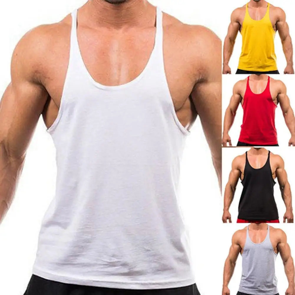 

Hot Men's Sleeveless Singlets Muscle Vest Gym Fitness Workout Tank Top