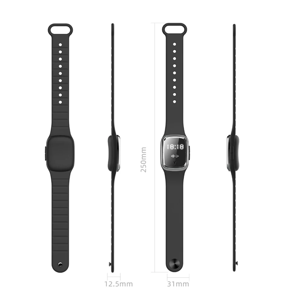 

USB Rechargeable Ultrasonic Anti-Mosquito Pest Repellent Bracelet Wristband