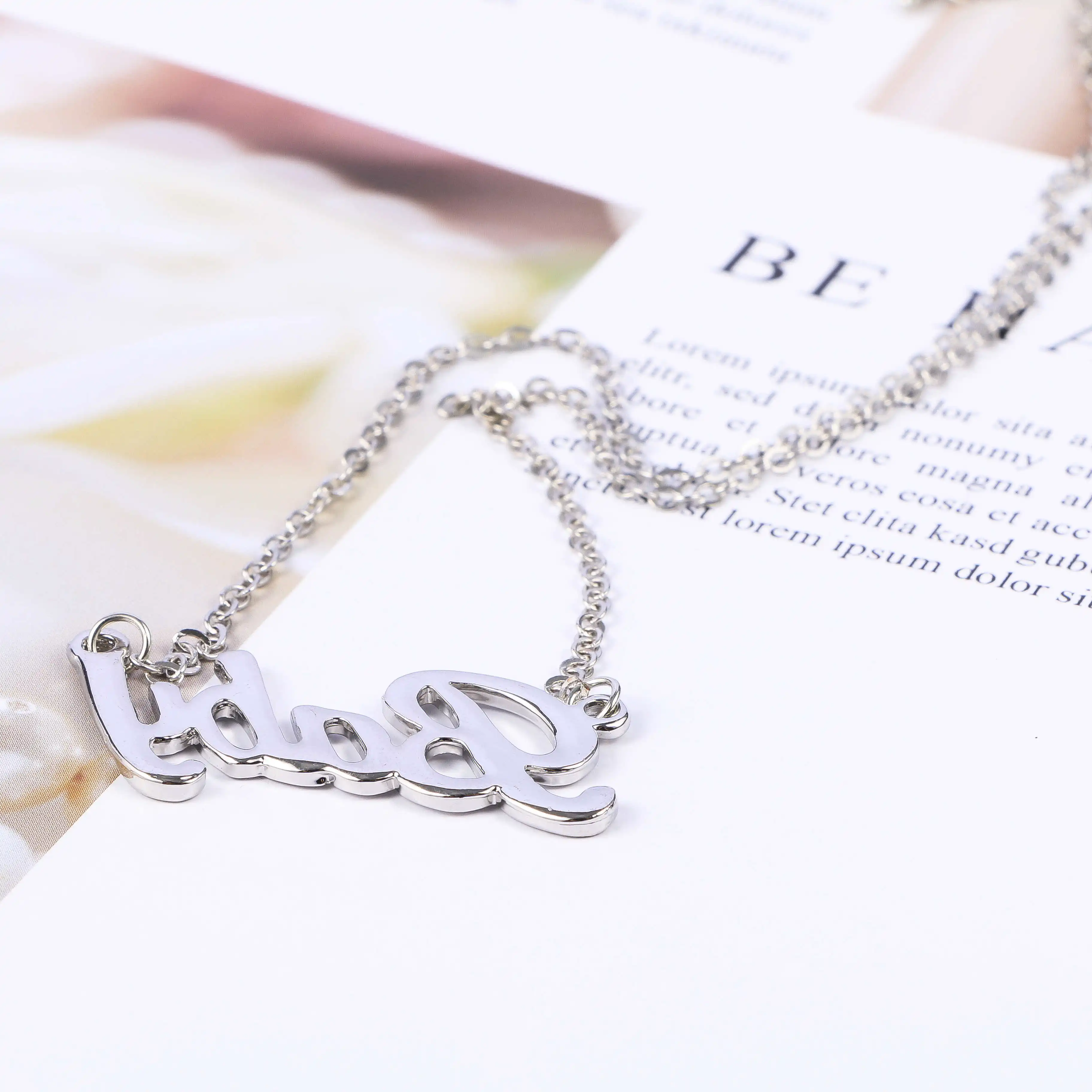 Ожерелье-чокер с подвеской в виде букв для девочек | Украшения и аксессуары