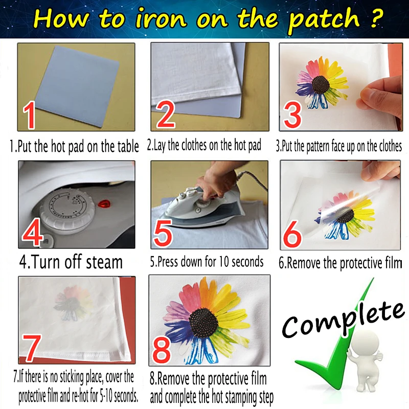 

Fashion Lady Girls Patches Thermal Stickers For Women Clothes Iron On DIY Applique Cloth Patch Set Heat Transfer Sticker Thermo