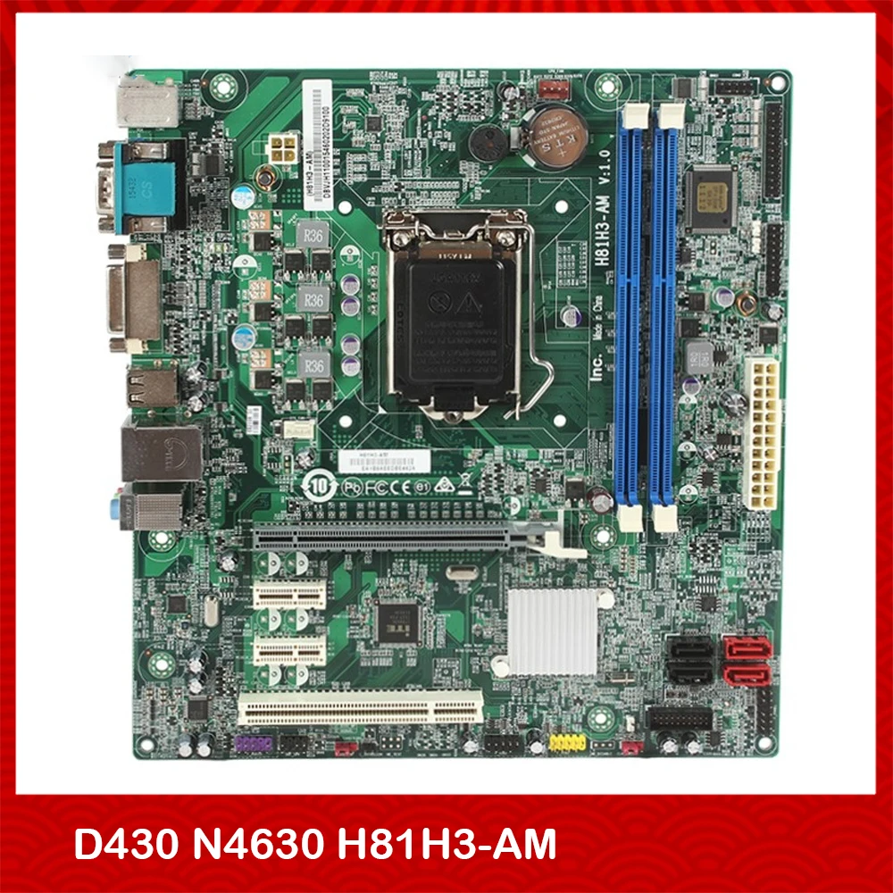 

Настольная материнская плата для ACER D430 N4630 H81H3-AM V1.0 H81, полностью протестировано, хорошее качество