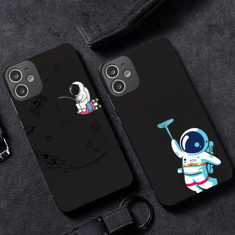 

Cartoon astronaut cute Phone Case for iPhone 12 11 mini pro XS MAX XR 8 7 6 6S Plus X 5S SE 2020