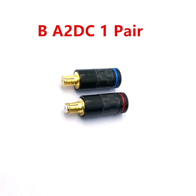 B A2DC 1 Pair 2 шт на заказ универсальный контактный разъем mmcx штекер, A2DC штекер, 0,78 мм 2pin Чистая медь позолоченный встроенный - Color: B A2DC 1 Pair