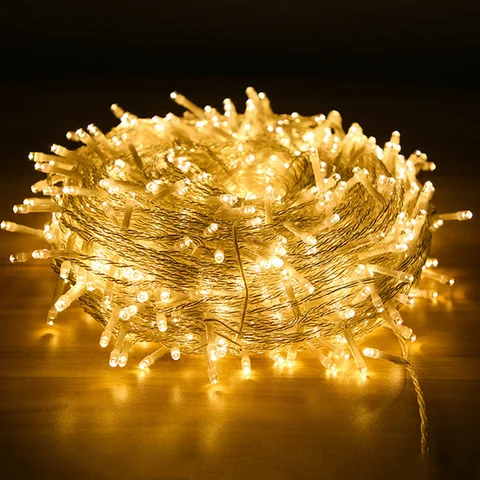 Thrisdar открытый рождественские гирлянды светодиодные светильник 100 м 800/1000LED Волшебная гирлянда светильник s для Свадебная вечеринка Xmas Tree сад патио