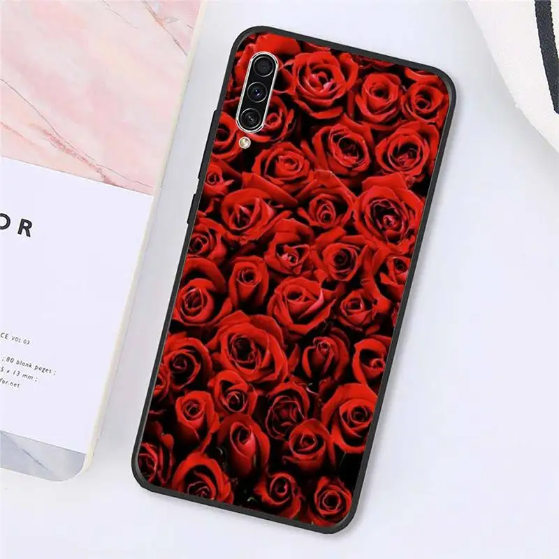 

Rose flower pattern Phone Cases For Samsung galaxy S 9 10 20 A 10 21 30 31 40 50 51 71 s note 20 j 4 2018 plus