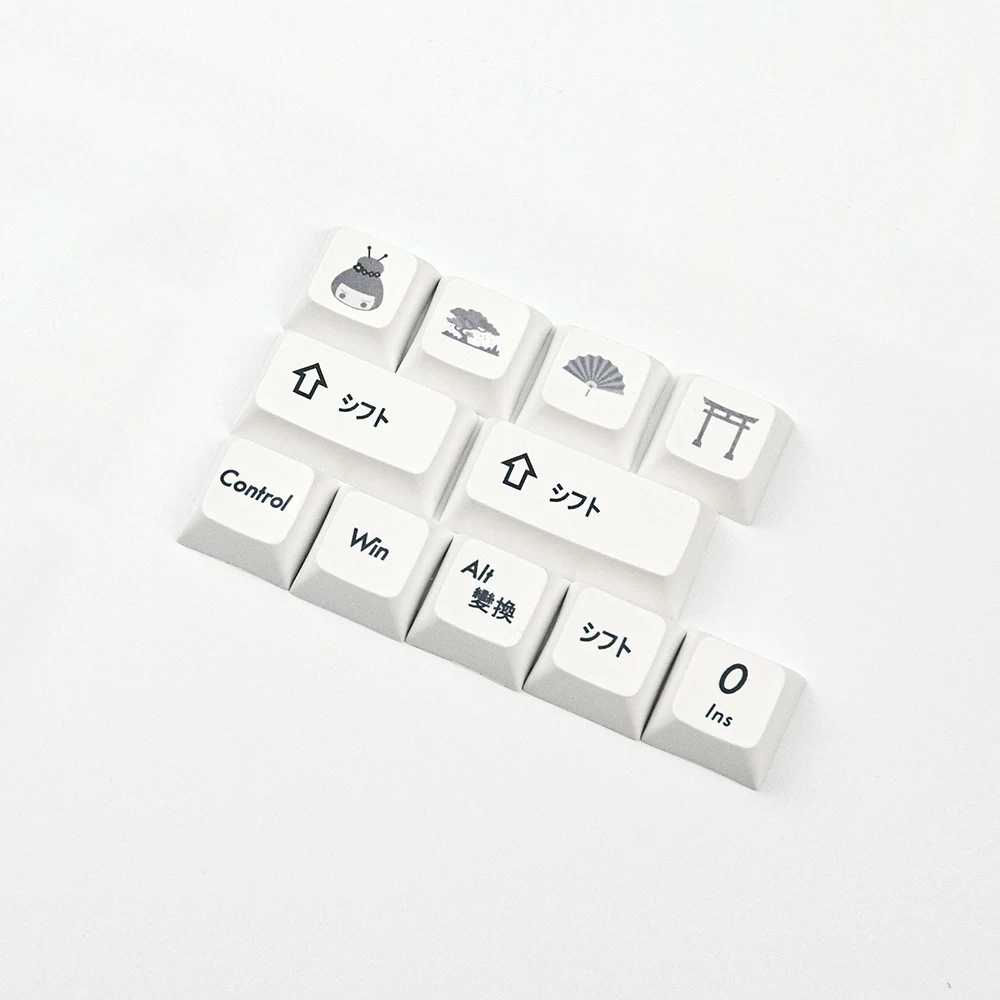 Totoro дизайн XDA профиль чистый белый колпачки для клавиш Cherry Mx Переключатель