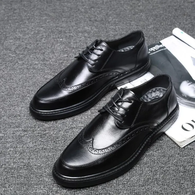 Роскошная рабочая обувь из искусственной кожи модная безопасная Мужская