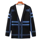 Осенний кардиган ERIDANUS средней толщины в клетку, куртка, Молодежный Новый мужской маленький костюм, вязаная одежда, Модный корейский цветной блочный свитер MWK032