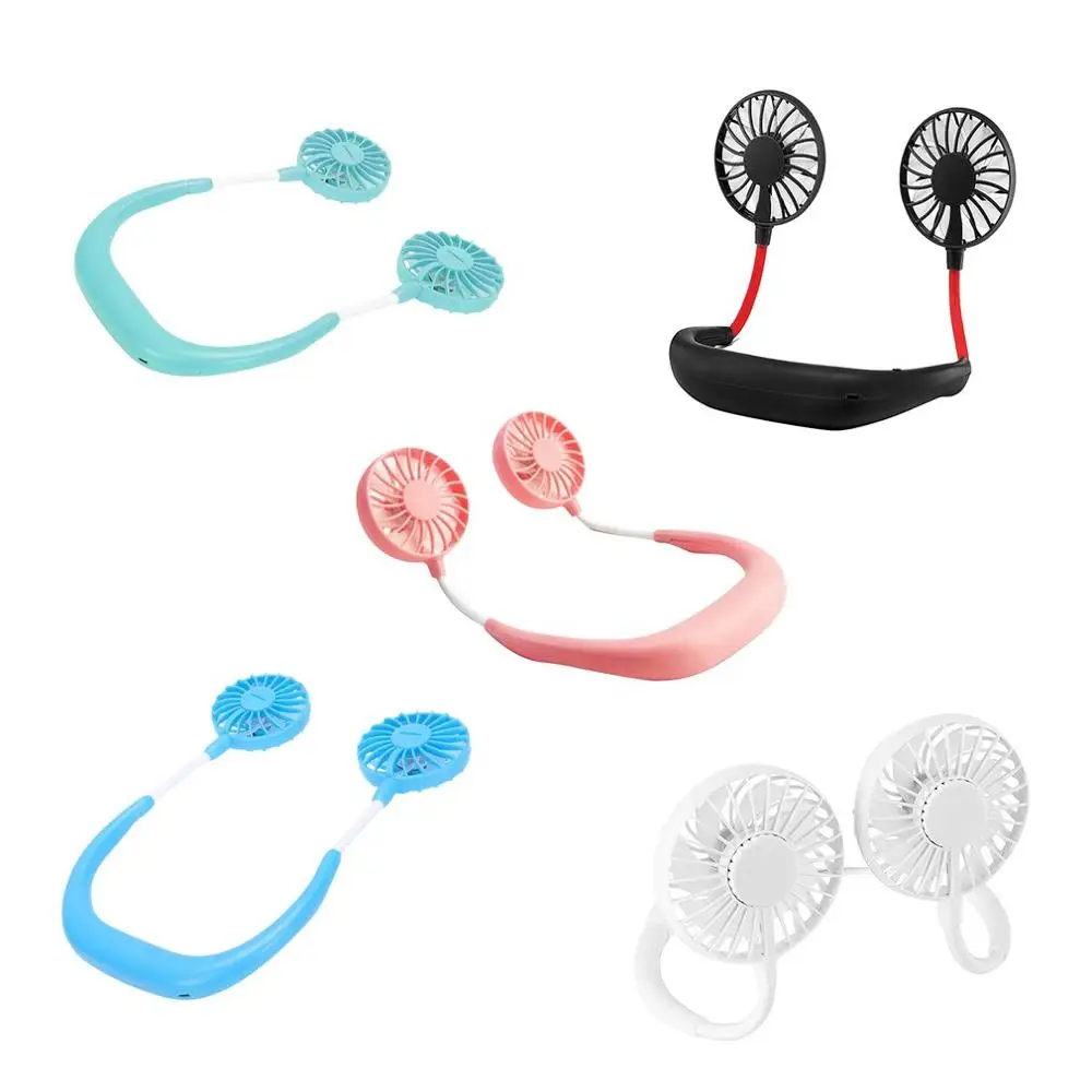 

Mini Fan Portable Chargeable Lazy Fan Sports Hanging Neck Fans Usb Wearable Fan Wind Speed Adjustable
