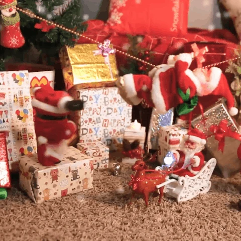 

Santa Claus Musical Acrobatic Troupe Electric Automatic Climb Up and Down Climbing Santa with Music Christmas Decoration