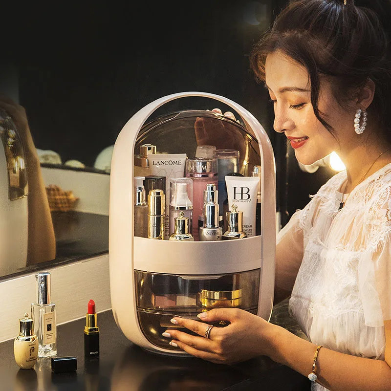 Органайзер для косметики в ванную комнату двойная дверь большом акриловом ящике