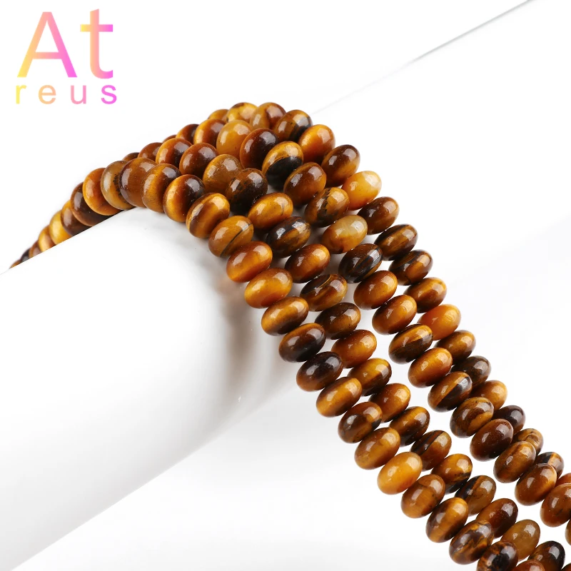 Желтый черный тигровый глаз Howlite бусины Abacus свободные камни бисер сделай сам