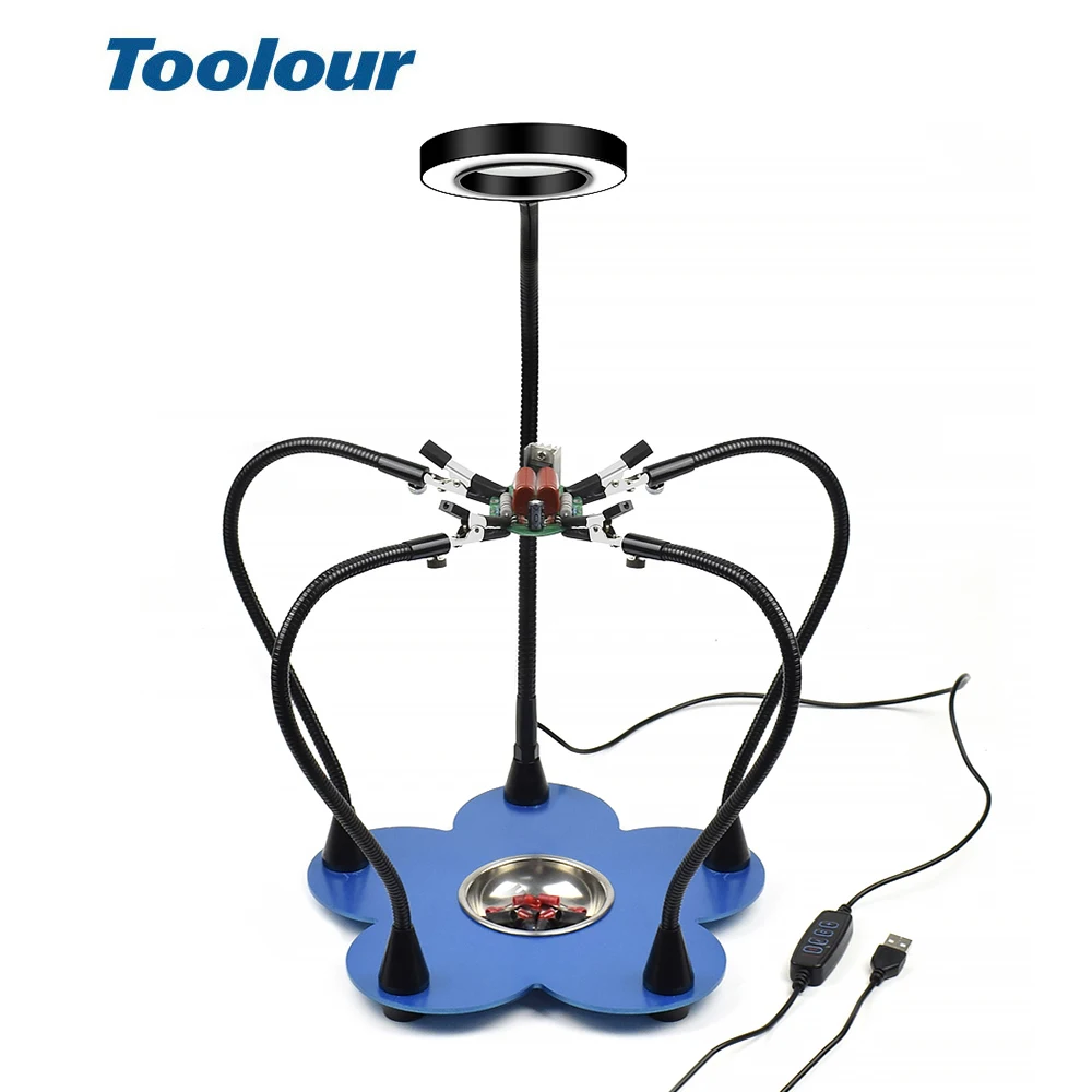 Вспомогательная ручка для пайки Toolour USB 3X очки лупа сварочная станция гибкий
