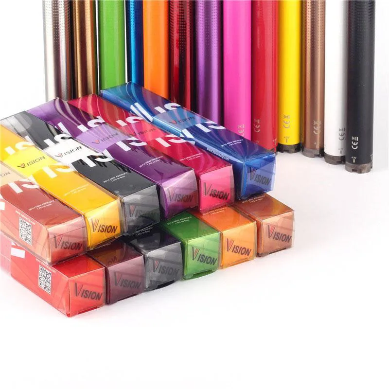 

Vision 2 Ego C Twist Variable Voltage Battery 1650 mAh eVod II Electronic Cigarettes 3.3V-4.8V Ecigs E cigarette Vaper Pen 5pcs