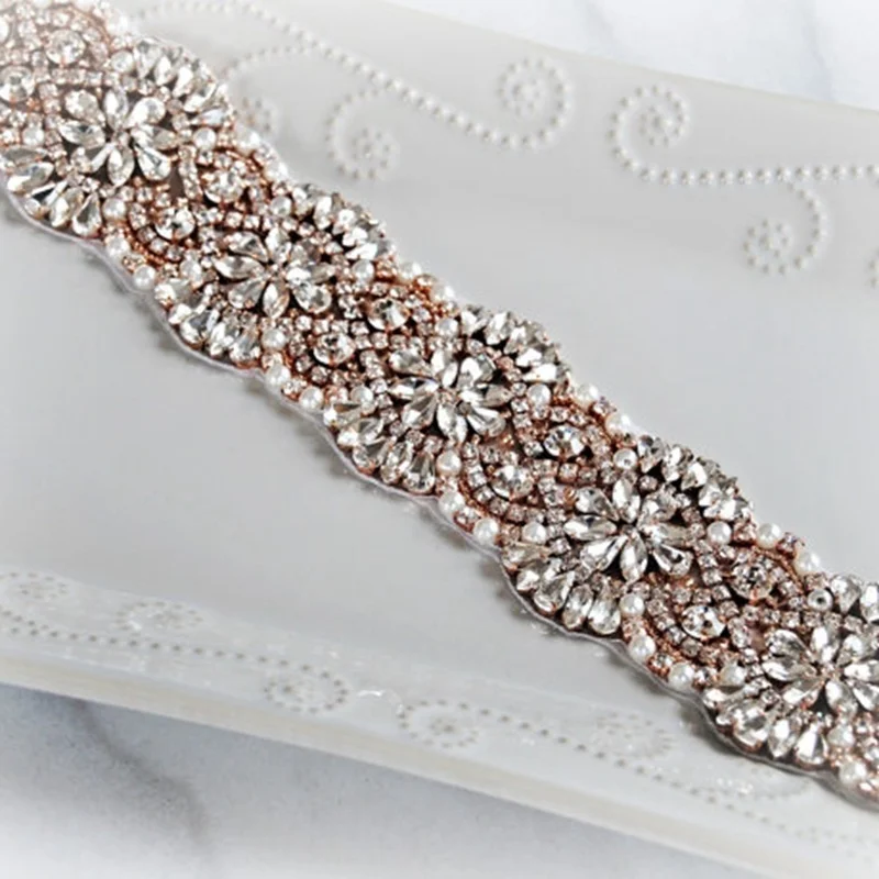 Красивый свадебный пояс Стразы с кристаллами 17 дюймов свадебная отделка платьев